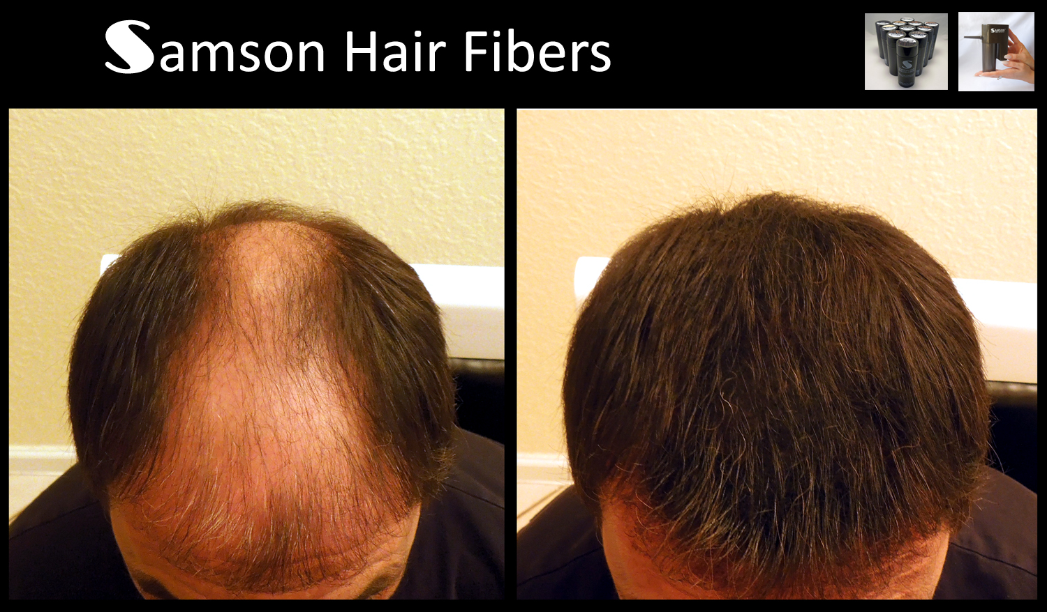 hair building fibers demonstration hair fiber refill by Samson