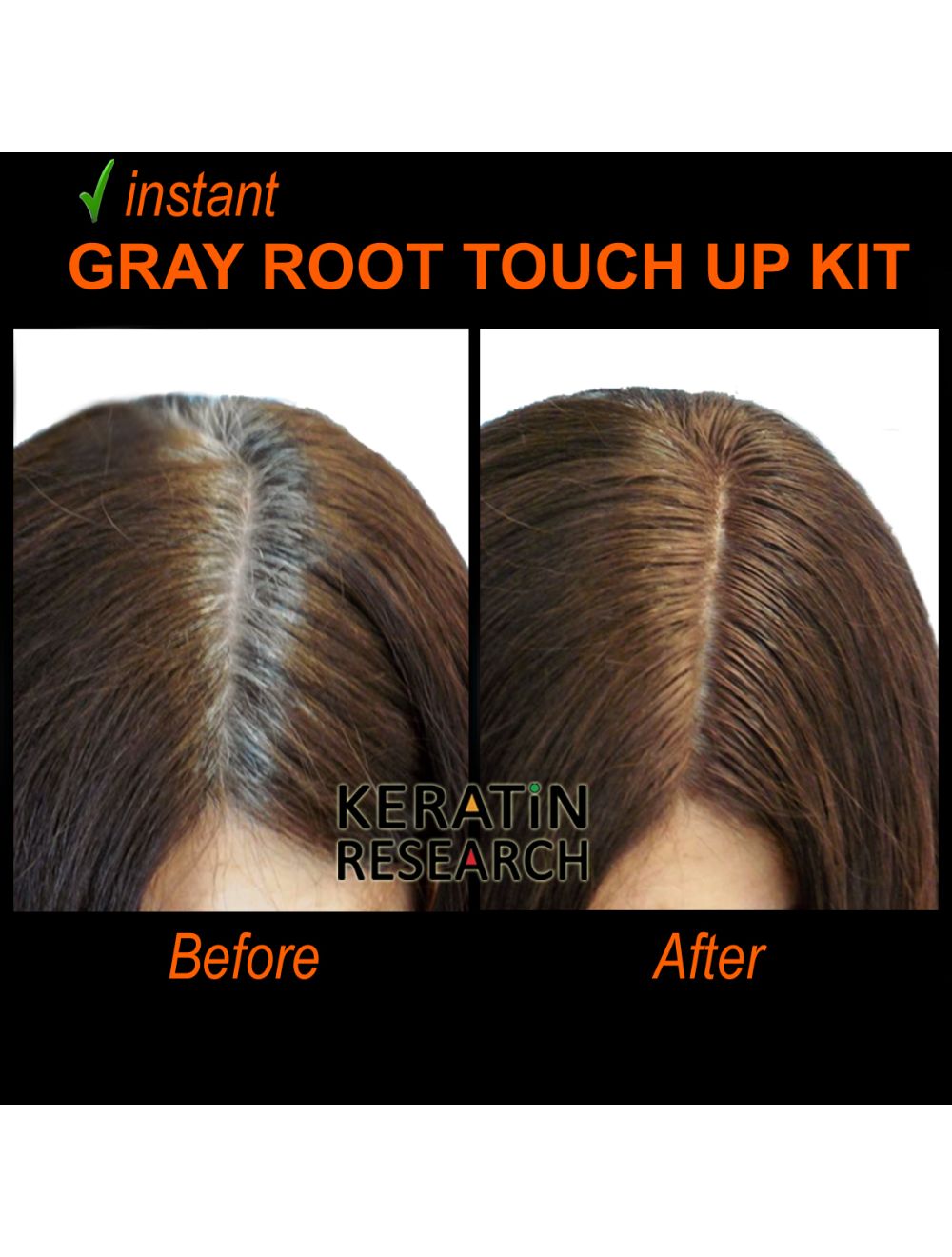 Gray Hair Root Touch up and Concealer 7ml Dual Brush