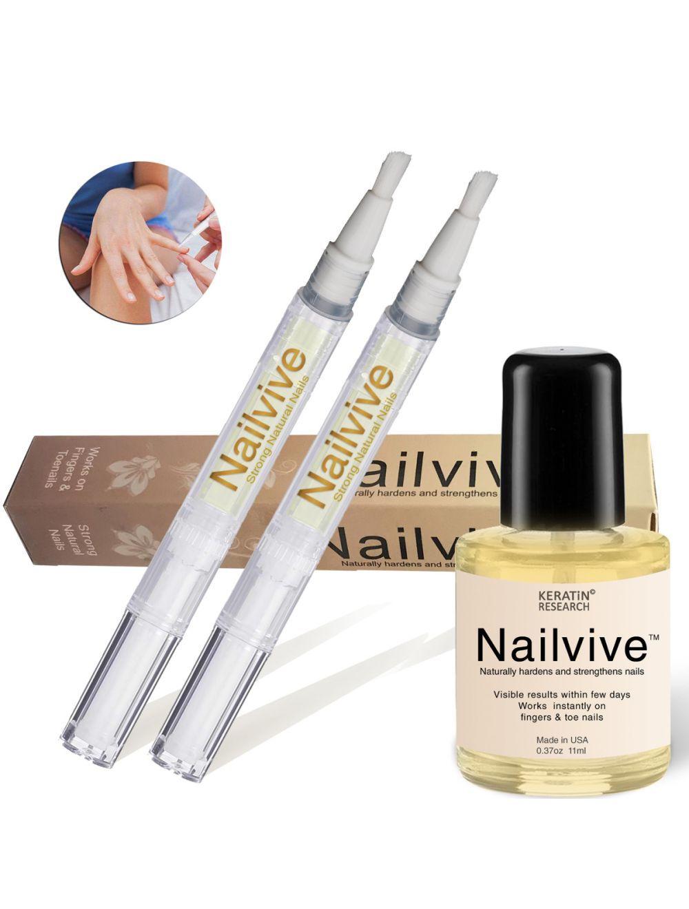 NAILVIVE Nail Serum Powerful Silk Protein Proven Natural Formula  Strengthening Hardening nails Instantly Prevents Splits Chips Peels Cracks  on Your Nails protect with Wheat Protein Hydrolyzed Keratin