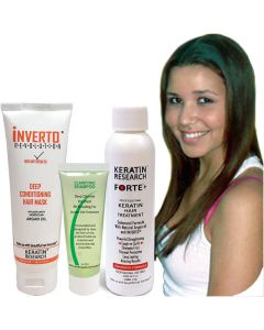 Keratin FORTE Hair Tratment 120ml plus Straighten Smooths Repairs Conditions Stubborn Curls and Coarse Hair