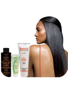 Gold Label 120ml bottle of Keratin Hair Treatment Specifically Designed for Coarse curly Thick Hair