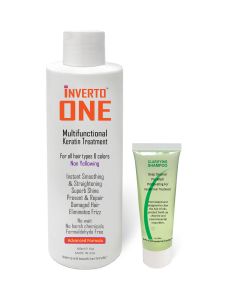 INVERTO ONE 180ml Keratin Treatment Kit Vegan Keratin Hair Treatment Keratina Brasilera Tratamiento Complex Brazilian Keratin Blowout Treatment Professional Grade Instant Results