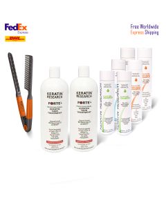 Complete Jumbo kit Brazilian Keratin Hair Treatment 2x Keratin Forte enhanced formula With Moroccan Argan oil Free Express Shipping Worldwide