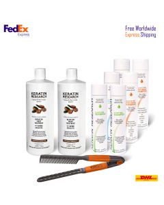 Original Formula Jumbo Kit 2x1000ml Keratin Hair Treatment With Moroccan Argan oil plus 6 Bottles of 300ml , Easy comb, Free Express Shipping Worldwide