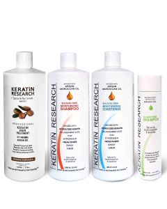 Original Formula XXL Set 1000ml Keratin Hair Treatment With Moroccan Argan oil 4 Bottles kit