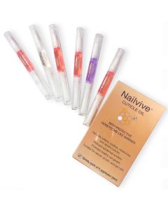 Nailvive Six Pens Cuticle oil Revitalizing Oils unique natural complex of rich oils to provide moisture, protect nourish dry brittle cracked cuticles, nails, and skin (CUTICLE OIL 6X PACK)