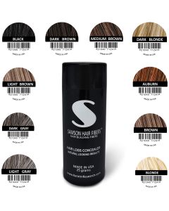 Samson Hair Loss concealer building fibers Refillable CONTAINER 25 grams fits Electronic fiber Sprayer 