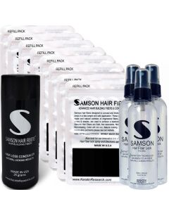 Samson Mega Deal Fiber Lock SPRAY PLUS Hair building fibers 200gr suitable replacement  for all brands of hair building fibers Free Worldwide Shipping