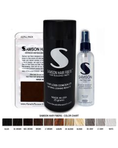Hair Building Fibers TRIPLE COMBO Hair Loss Concealer with 50 grams & Fiber-Lock Spray  Free USA Shipping