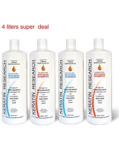 XL4 Sulfate free shampoo & moisturizing conditioner 4 Bottles set with 4x1000ml  Moroccan Argan oil