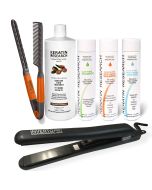 Complete XL set Keratin Hair Treatment With tools and accessories with Free Thermal Pouch and Euro Travel Adapter