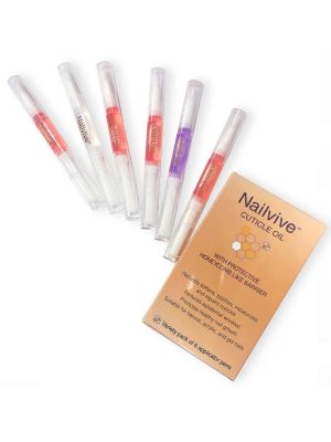 Nailvive Six Pens Cuticle oil Revitalizing Oils unique natural complex of rich oils to provide moisture, protect nourish dry brittle cracked cuticles, nails, and skin (CUTICLE OIL 6X PACK)